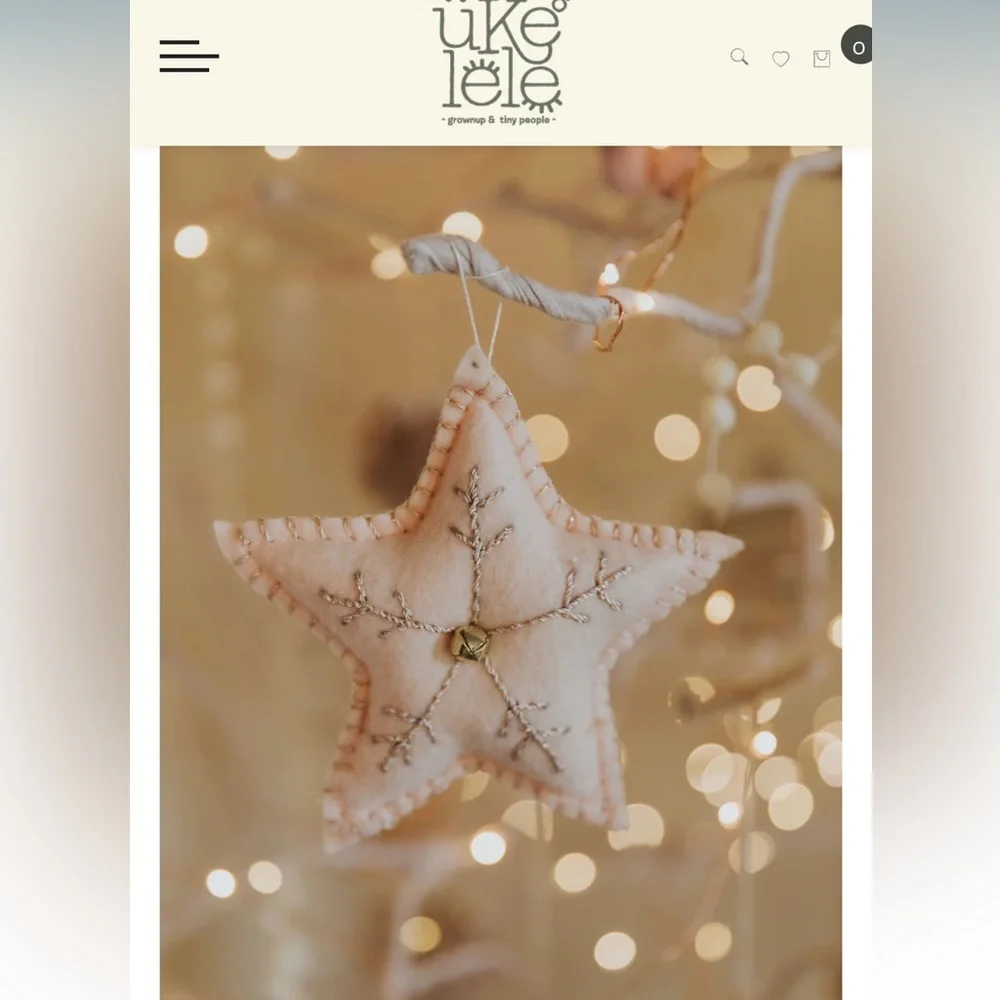 New🌟Ukelele-Star Ornament-gray